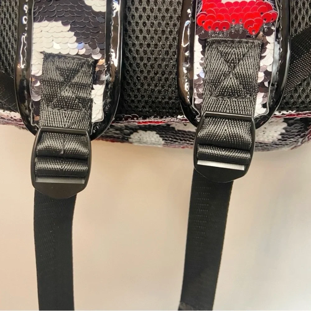 Disney Parks Minnie Mouse Ears & Bow Sequin Polka Dot Color Change Backpack NEW